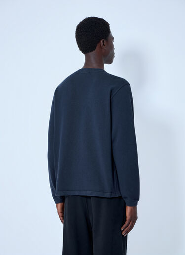 LN-CC® - Stone Island: Crewneck Sweatshirt with Sleeve Logo Patch - Navy Stone Island Crewneck Sweatshirt with Sleeve Logo Patch Navy sto0165077