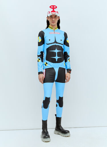 Walter Van Beirendonck Dummy Bike Leggings Blue wlt0156008