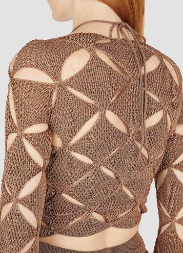 Argyle Long Sleeve Top Isa Boulder Argyle Long Sleeve Top Beige isa0248006