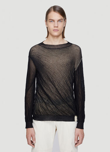 Maison Margiela Semi-Sheer Sweater Black mla0144006