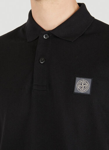 Stone Island Compass Patch Polo Shirt Black sto0150051