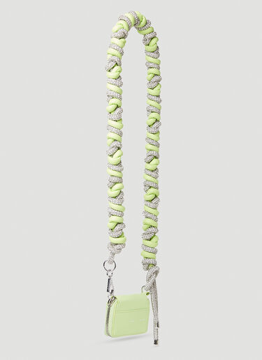 KARA Crystal Cord Chain Wallet Green kar0252003