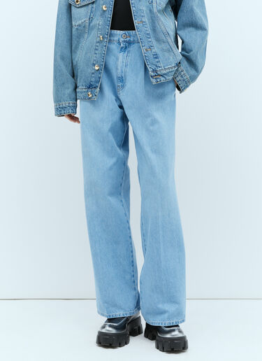 Miu Miu Baggy Jeans Blue miu0256011