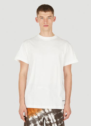 Jil Sander+ 로고 프린트 T-셔츠 3벌 세트 화이트 jsp0149012