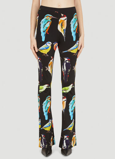 Stella McCartney 버드 프린트 팬츠 블랙 stm0251009