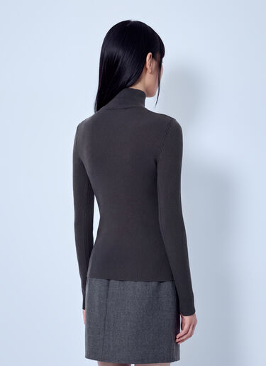 LN-CC® - Max Mara: Ribbed Turtleneck Sweater - Grey Max Mara Ribbed Turtleneck Sweater Grey max0266225