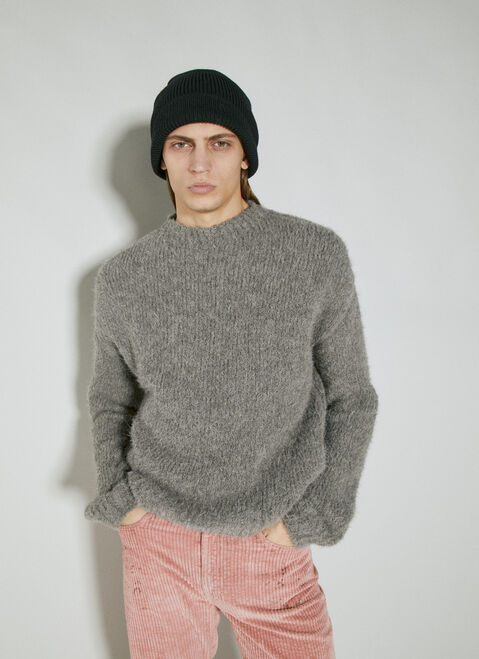 Aries Wool Knit Beanie Hat White ari0154019