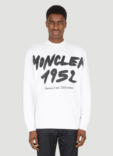 2 Moncler 1952 Logo Sweatshirt White mge0148012