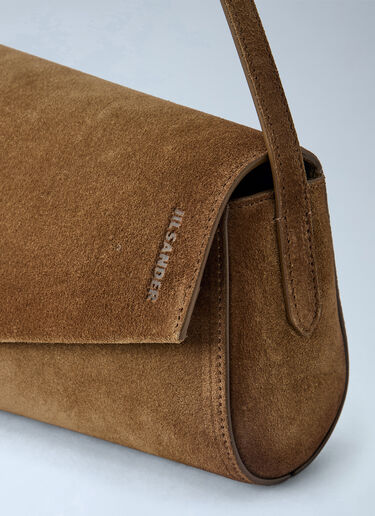 Jil Sander Kante Suede Shoulder Bag Brown jil0266010