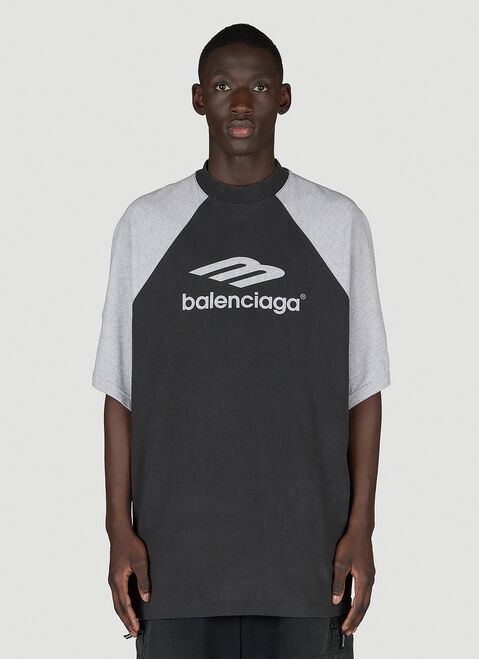 Balenciaga ロゴプリントオーバーサイズTシャツ ブラック bal0154004