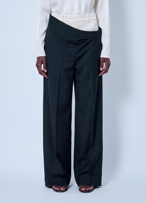 RÓHE Double Waistband Trousers Black roe0266006