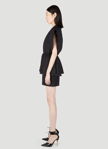 Gucci Flare Pleats Mini Dress Black guc0251194