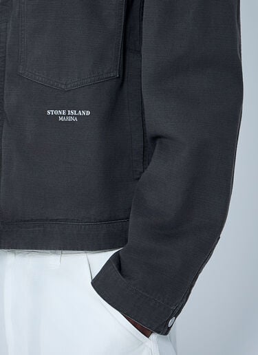 Zip-Front Cotton Jacket Stone Island Zip-Front Cotton Jacket Grey sto0164069