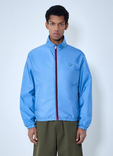 Prada High-Neck Zip Jacket Blue pra0164031