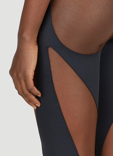Mugler Sheer Cut Out Leggings Black mug0251005