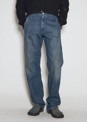 MM6 Maison Margiela Straight Leg Jeans White mmm0159003