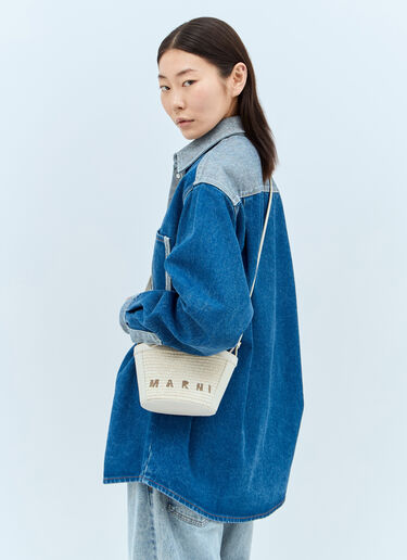 Marni Tropicalia 袖珍托特包 白色 mni0257028