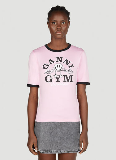GANNI Gym T-shirt Pink gan0252010