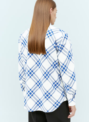 체크 면 셔츠 Burberry 체크 면 셔츠 화이트 bur0154004
