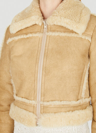 Acne Studios Shearling Jacket Beige acn0250001