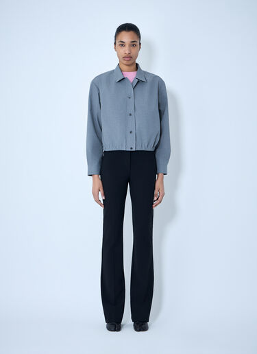 Jil Sander Cotton Poplin Cropped Shirt Grey jil0264038
