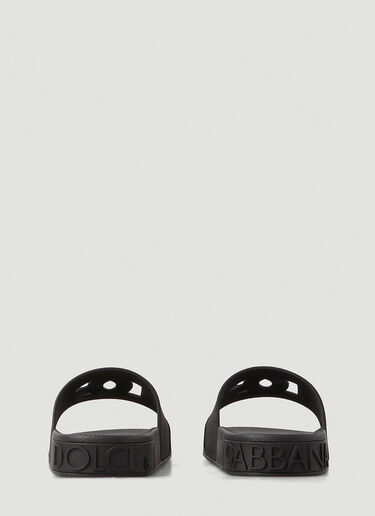 Dolce & Gabbana DG Rubber Slides Black dol0247103