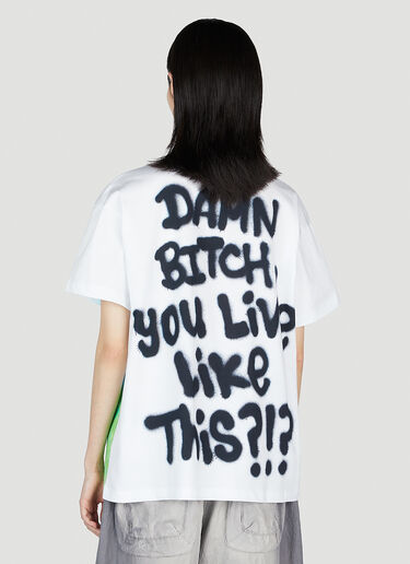 Sky High Farm Workwear Ally Bo Print T-Shirt White skh0352016