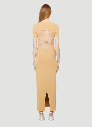 Jacquemus La Robe Maille Dress Yellow jac0242006