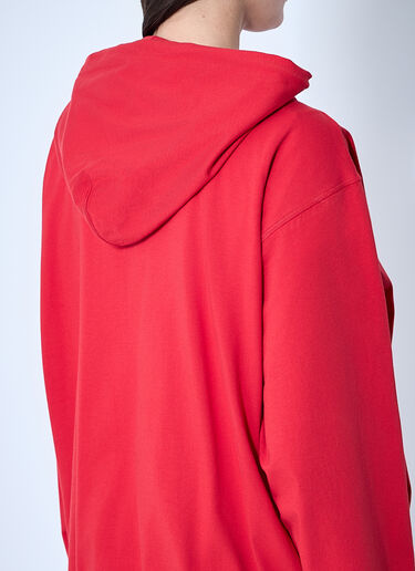 The Row Rosy Zip-Up Hooded Sweatshirt Red row0260010