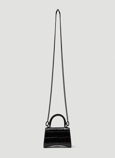 Balenciaga Hourglass Mini Top Handle Bag Black bal0245046