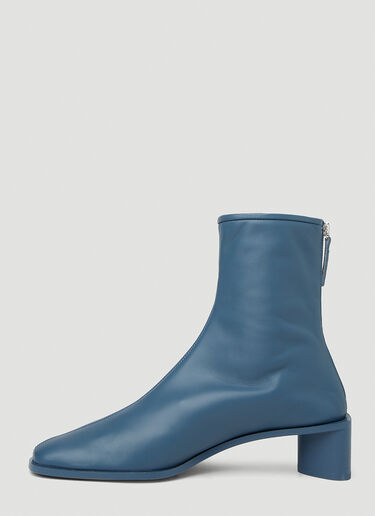Logo Print Ankle Boots Acne Studios Logo Print Ankle Boots Blue acn0252031