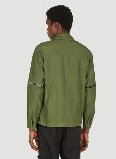 Stone Island Zipped Elbow Overshirt Jacket Green sto0148024