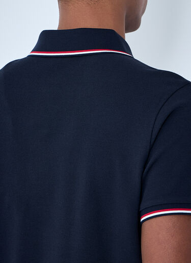 Moncler Logo Patch Polo Shirt Navy mon0163034