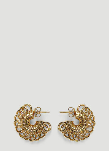 Bottega Veneta Disc Hoop Earrings Gold bov0246075