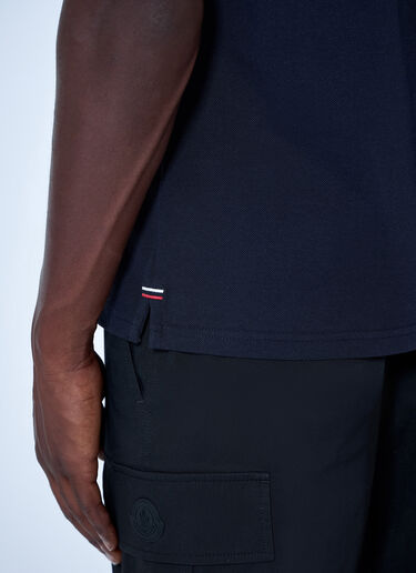 LN-CC® - Moncler: Polo Shirt with Embroidered Logo - Blue Moncler Polo Shirt with Embroidered Logo Blue mon0165009