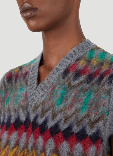 Maison Margiela Abstract Knit Vest Sweater Grey mla0246012