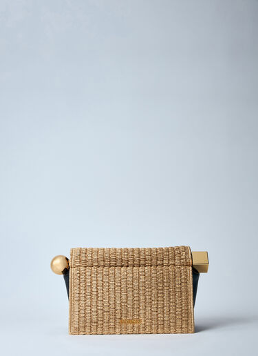 Jacquemus La Pochette Rond Carré Clutch Beige jac0260027