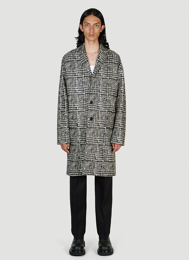 Single Breasted Leather Coat Bottega Veneta Single Breasted Leather Coat Grey bov0151020