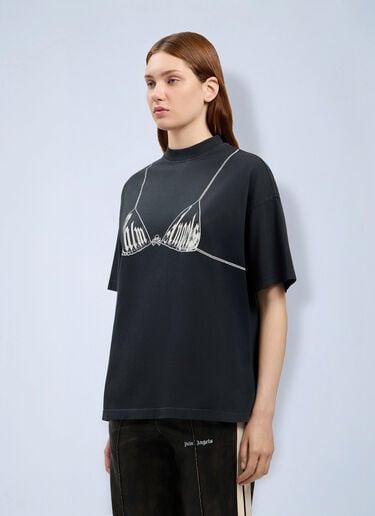 Palm Angels Palm Bra Loose T-Shirt Black pma0264176