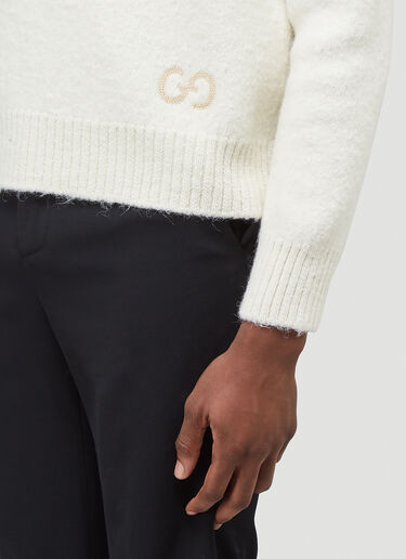 Gucci Intarsia-Knit Striped Sweater White guc0142039