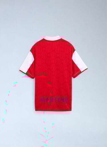 Nike x Martine Rose Logo Motif Polo Shirt Red nik0362106