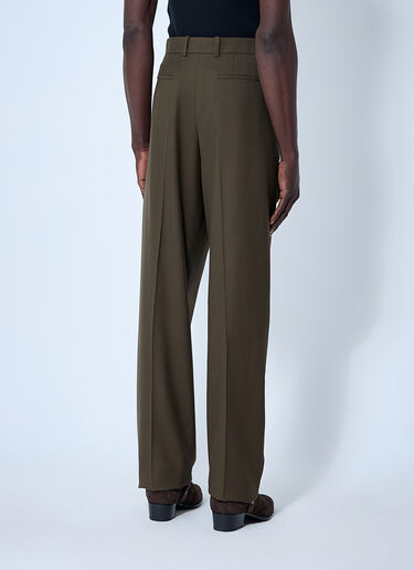 Saint Laurent Wool Tailored Pants Beige sla0159006