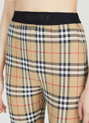 Burberry Check Leggings Beige bur0252067