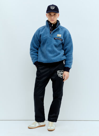 Human Made Boa Fleece Half-Button Jacket Blue hmd0155002