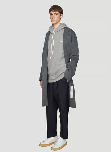 Acne Studios Hooded Oversized Face Patch Sweatshirt Grey acn0336001