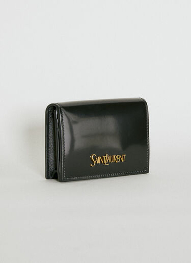 Saint Laurent Brushed Leather Business Card Case Black sla0254085