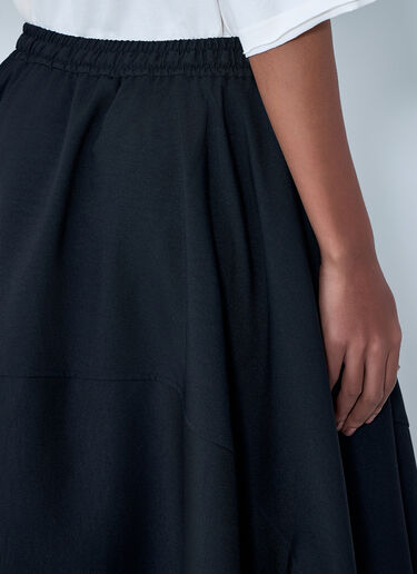 Y-3 Asymmetric Gathered Midi Skirt Black yyy0264002