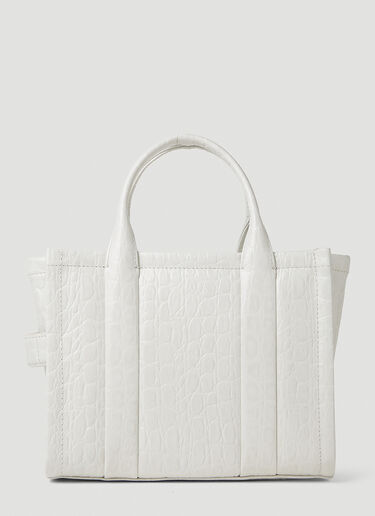 Marc Jacobs Croc Embossed Mini Tote Bag White mcj0251035