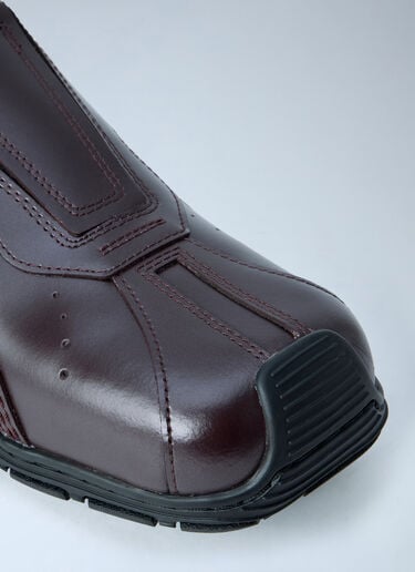 Dr. Martens Aurix Oxblood Satin Finish Leather Slip Ons Burgundy drm0365007