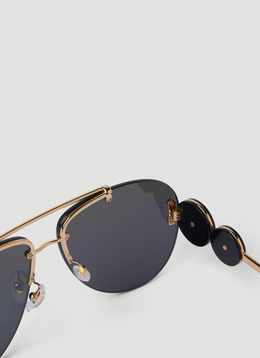 Versace Double Medusa Aviator Sunglasses Black lxv0251004